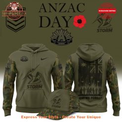 Melbourne Storm NRL ANZAC Day 2025 Limited Edition Hoodie