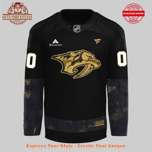 Nashville Predators Military Salute 2025 Hockey Jersey