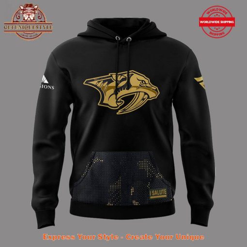 Nashville Predators Military Salute 2025 Limited Edition Hoodie