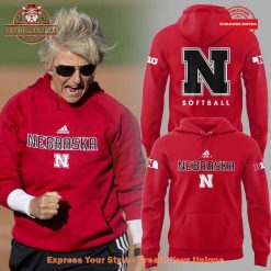 Nebraska Cornhuskers Coach Rhonda Revelle 2025 Red Hoodie