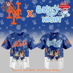 New York Mets Bluey Night 2025 Baseball Jersey