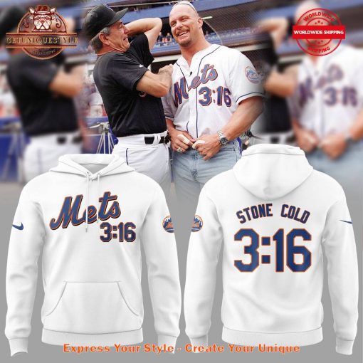 New York Mets Steve Austin Stone Cold 316 White Hoodie