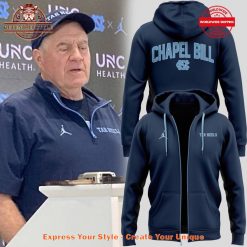 North Carolina Tar Heels Coach Bill Belichick Chapel Hill Zip Hoodie