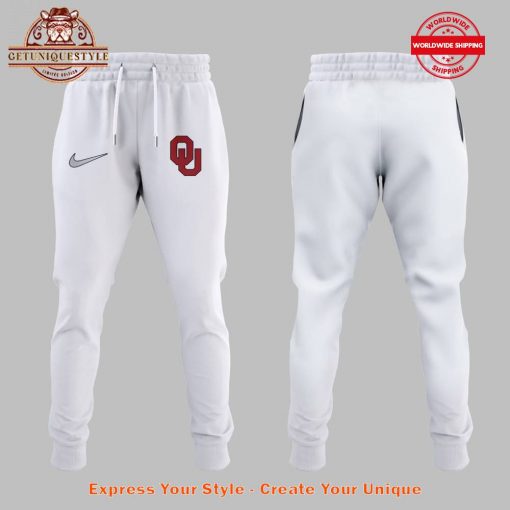 Oklahoma Sooners Nothing Easy White Hoodie