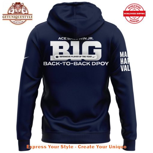 Penn State Men’s Basketball ACE Baldwin JR B1G Back To Back Dpoy 2025 Hoodie