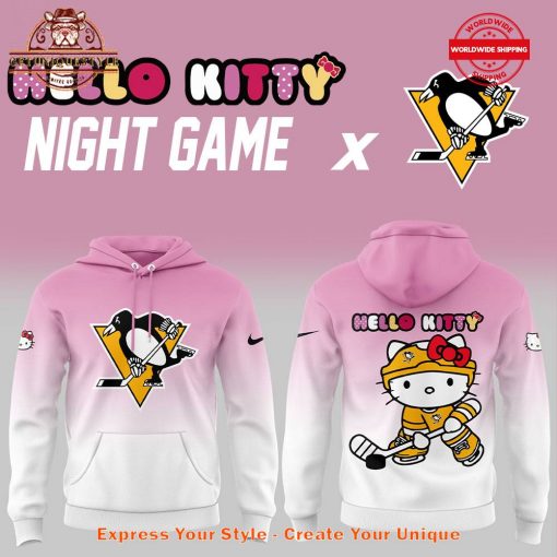 Pittsburgh Penguins Hello Kitty Night Game 2025 Limited Hoodie