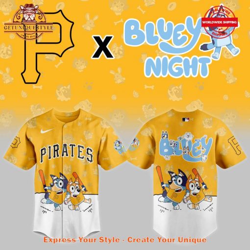 Pittsburgh Pirates Bluey Night 2025 Baseball Jersey