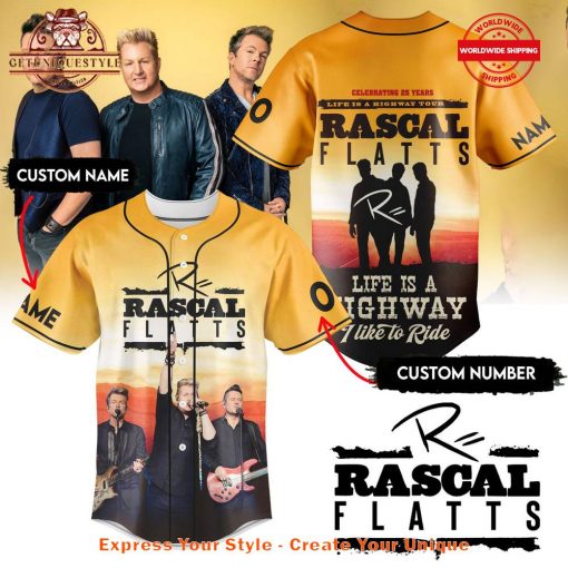 Rascal Flatts 25th Anniversary Tour 2025 Baseball Jersey