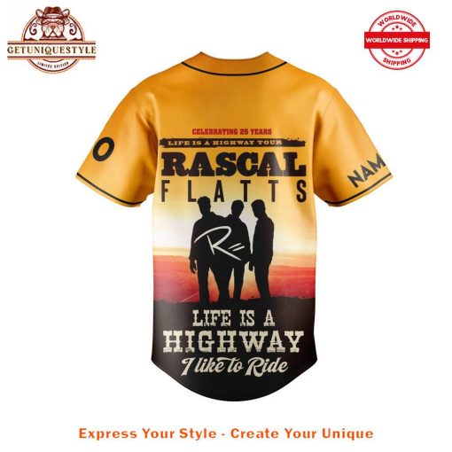 Rascal Flatts 25th Anniversary Tour 2025 Baseball Jersey