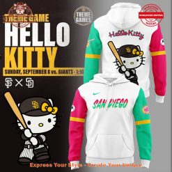 San Diego Padres Hello Kitty 2025 Limited Edition Hoodie