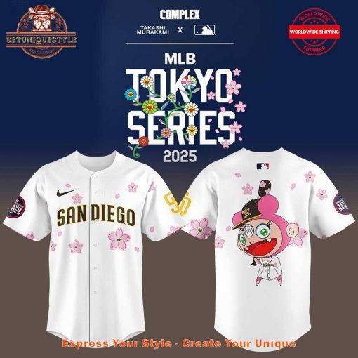 San Diego Padres Takashi Murakami MLB Tokyo Series White Jersey