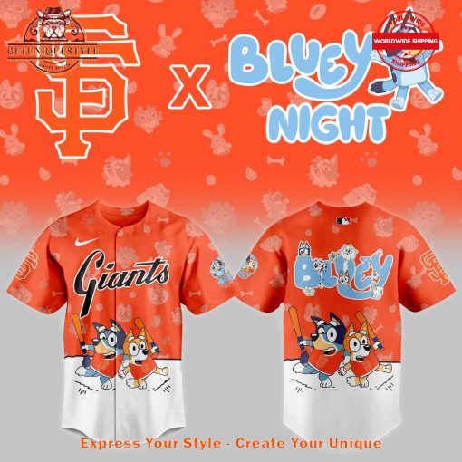 San Francisco Giants Bluey Night 2025 Baseball Jersey