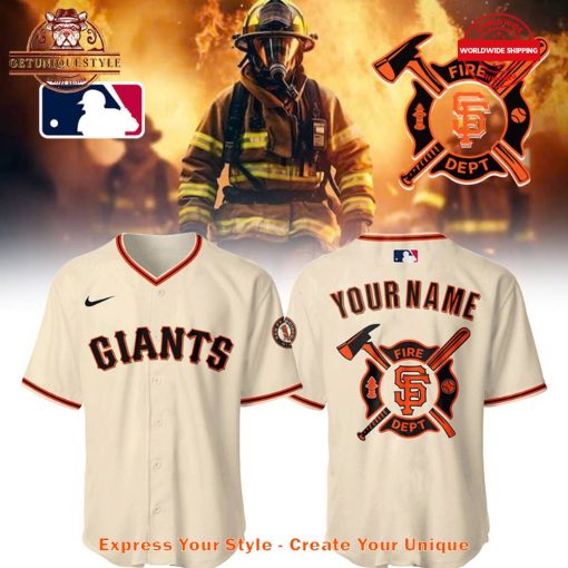 San Francisco Giants Firefighter Appreciation Custom Jersey