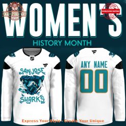 San Jose Sharks Women’s History Month 2025 Hockey Jersey