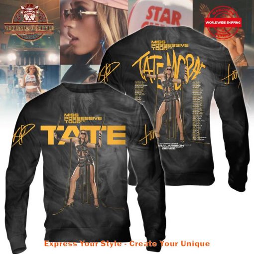 Tate McRae Miss Possessive Tour Schedule List Merch Collection