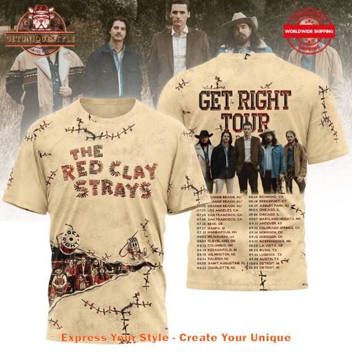 The Red Clay Strays Get Right Tour 2025 Shirt