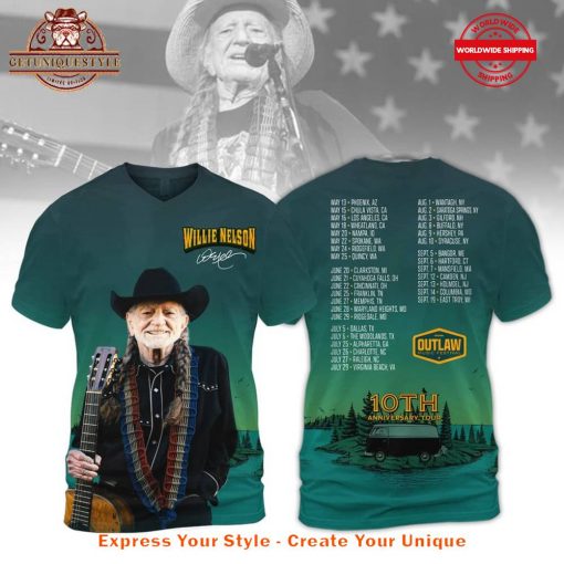 Willie Nelson 10th Anniversary Tour Merch Collection