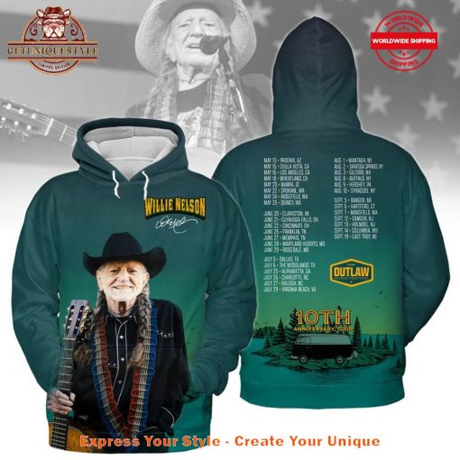 Willie Nelson 10th Anniversary Tour Merch Collection