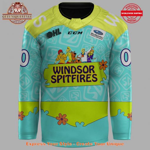 Windsor Spitfires Scooby-Doo 2025 Custom Hockey Jersey